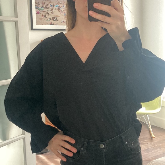 NWT DIEGA *black* blouse size large - Picture 10 of 10